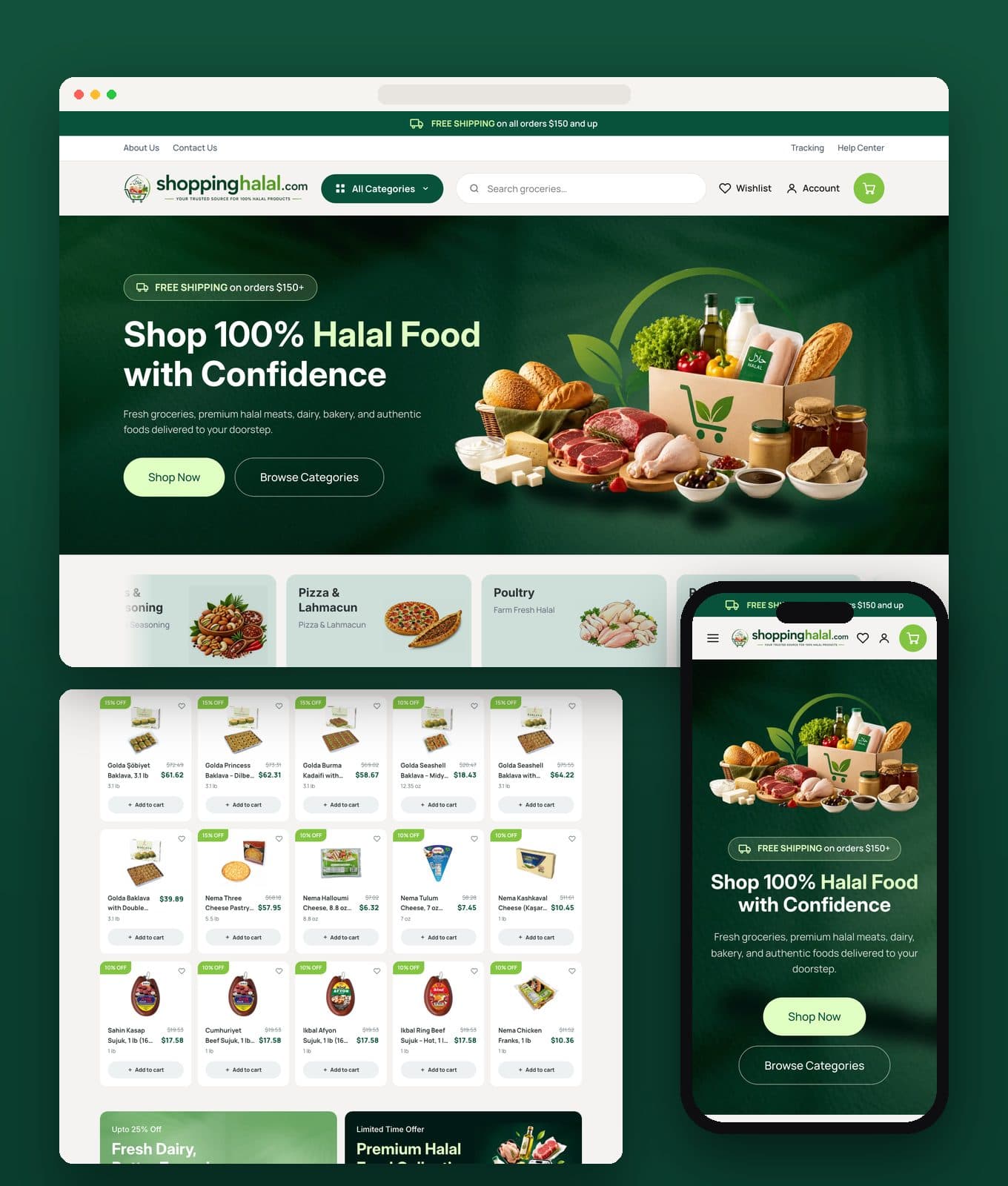 Shopping Halal website preview